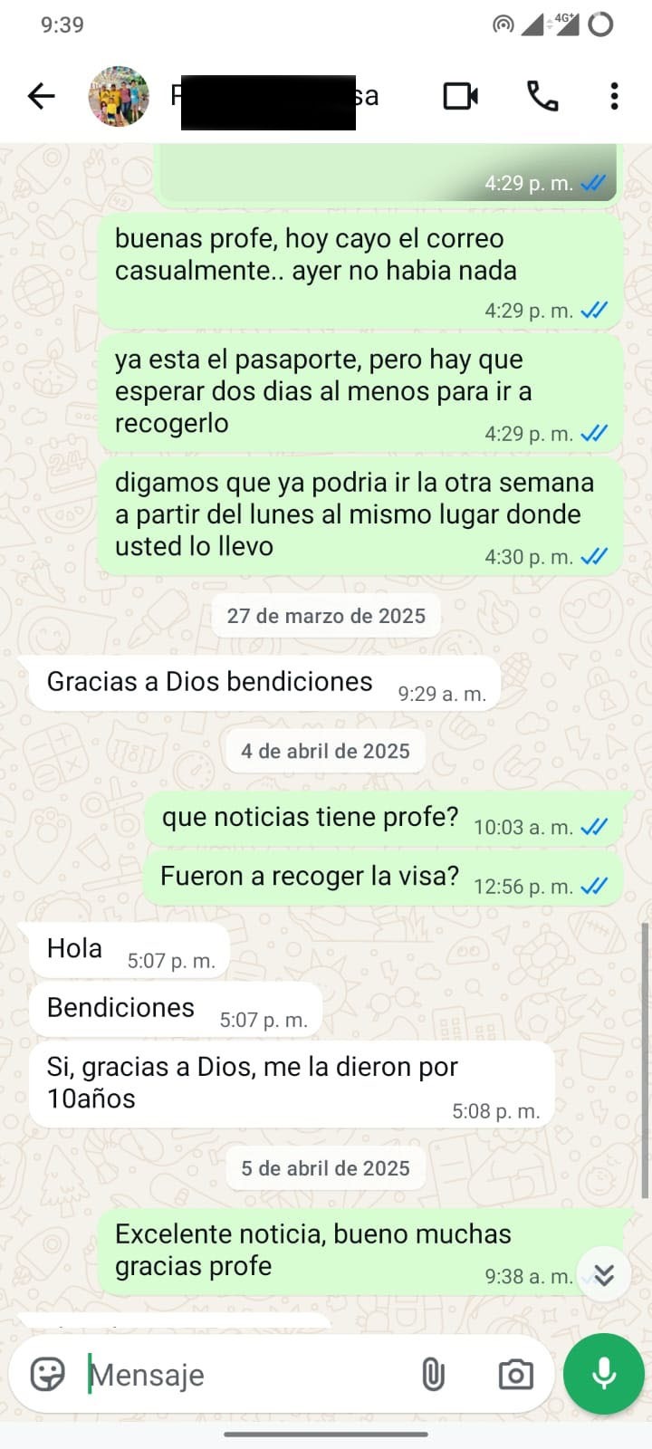 WhatsApp Testimonio 3